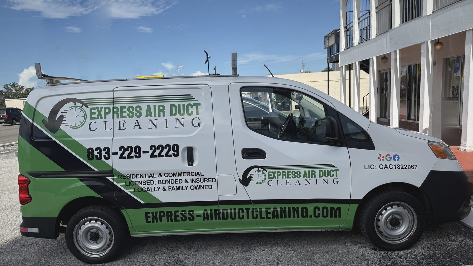 Express Air Duct Cleaning van